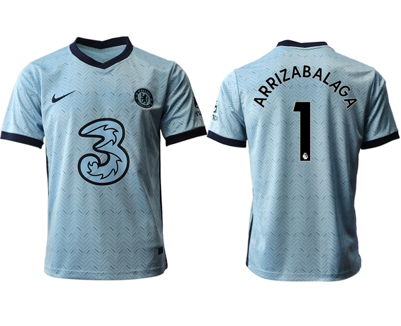 Men 2020-2021 club Chelsea away aaa version #1 Light blue Soccer Jerseys